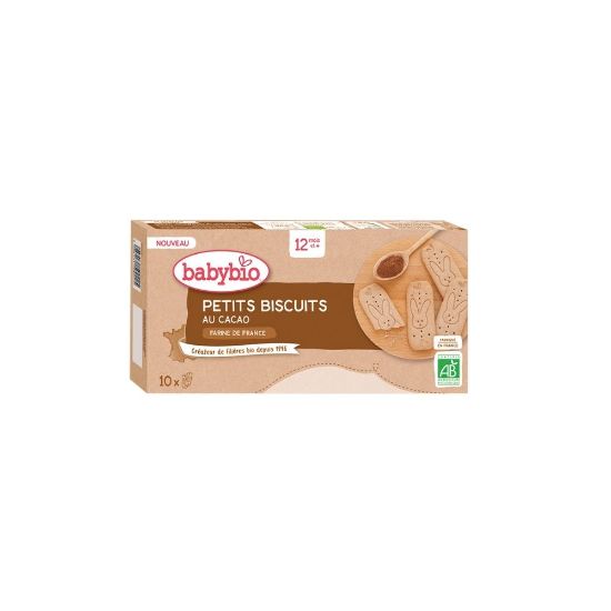 Image de Petits Biscuits au Cacao Babybio dès 12 mois - Boîte de 20 biscuits