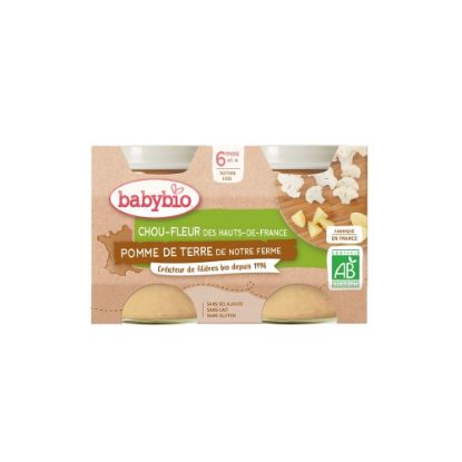 Image de Petits pots légumes bébé dès 6 mois, Chou-fleur Pomme de terre Babybio - 2x130g