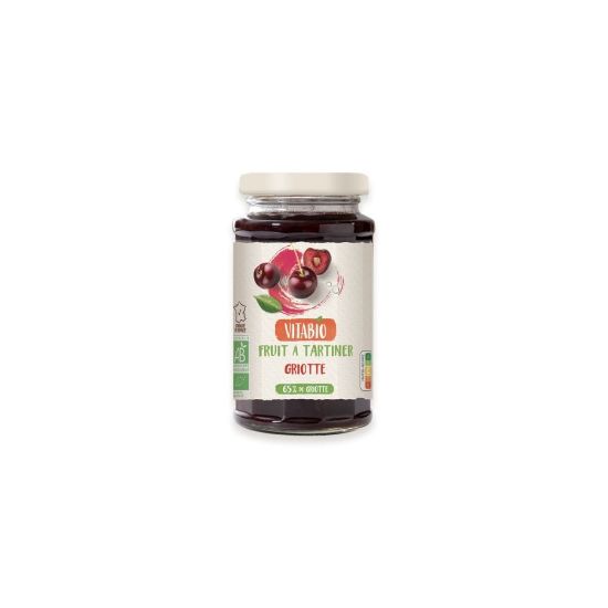 Image de Fruit à Tartiner de Griottes - Bio - Vitabio - Pot verre de 290g