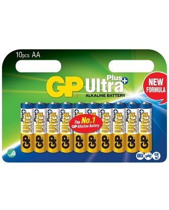 Picture of Piles Alcalines AA LR6 GP Ultra Plus Alkaline - 10 piles