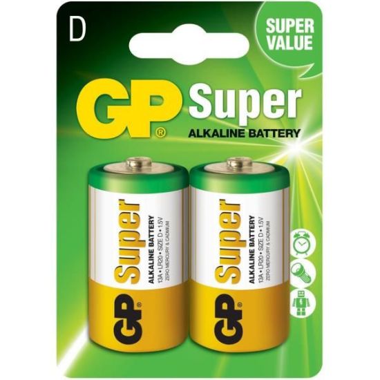 Picture of Piles Alcalines D/LR20 GP Super - 2 piles