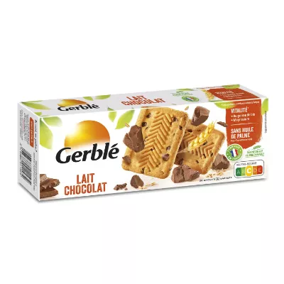 Biscuits lait chocolat Gerblé, 20 biscuits