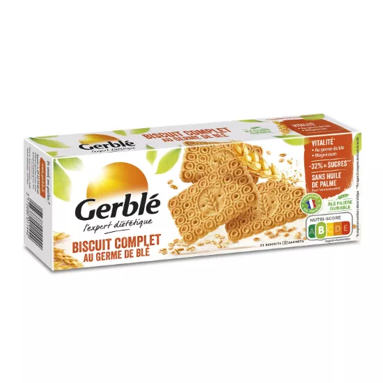 Picture of Biscuits complets germe de blé Gerblé, 25 biscuits