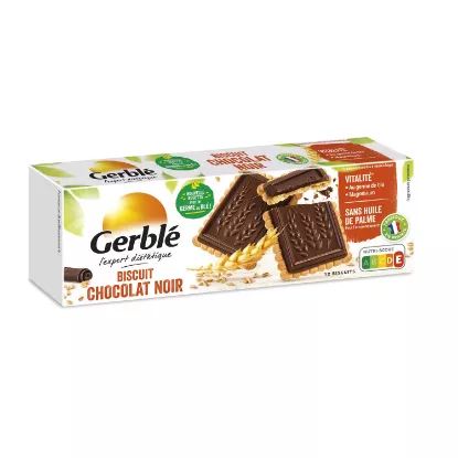 Image de Biscuits chocolat noir intense Gerblé, 12 biscuits