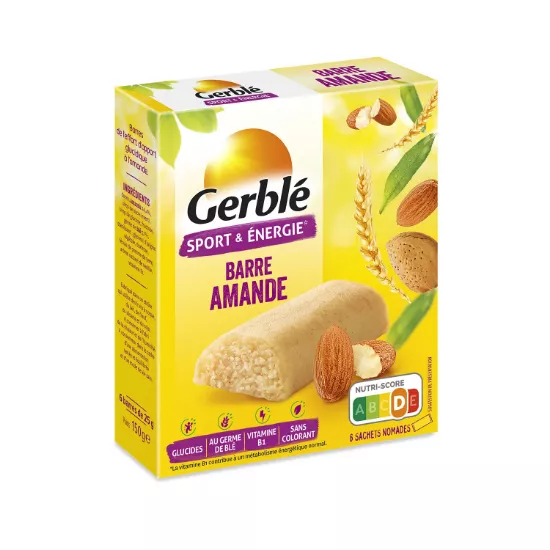 Image de Barres diététiques amande Gerblé Sport & Energie, 6 barres