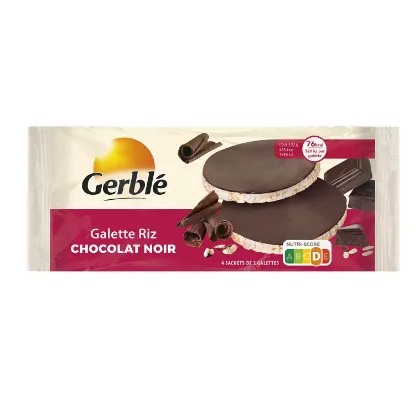 Image de Galette de riz chocolat noir Gerblé, 130g