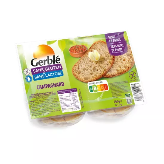 Image de Pains campagnard Sans gluten Gerblé, 350g