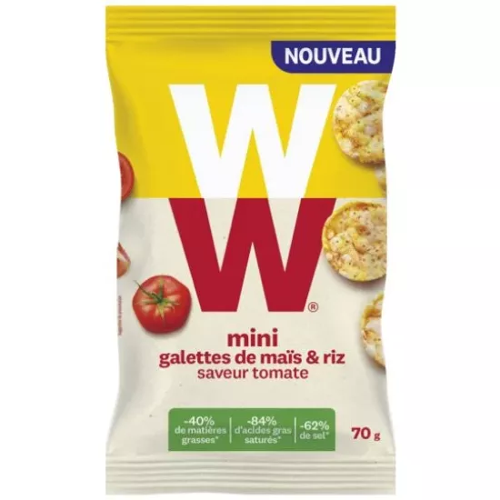 Image de Mini galette mais et riz à la tomate Weight Watchers, 70g