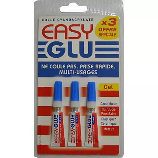 Colle Easy Glue 3 tubes de 3G Cyanolit   - Shopping et Courses  en ligne, livrés à domicile ou au bureau, 7j/7 à la Réunion