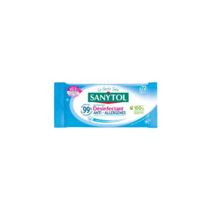 Lingettes multi-usages désinfectantes anti-allergènes, Sanytol (x