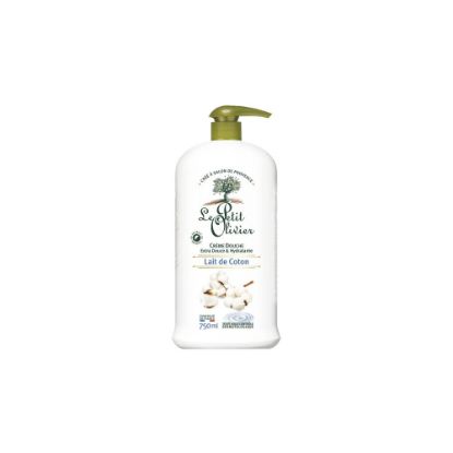 Picture of Crème Douche Extra Douce & Hydratante Le Petit Olivier, Lait de Coton , 750ml