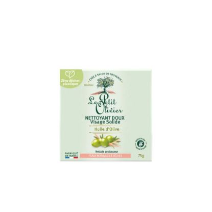 Picture of Nettoyant Doux Visage Solide Le Petit Olivier, Huile d'Olive , Peaux Normales à Sèches , 75g