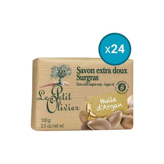 Picture of 24x Savon Extra Doux Surgras Le Petit Olivier, Huile d'Argan , 100g