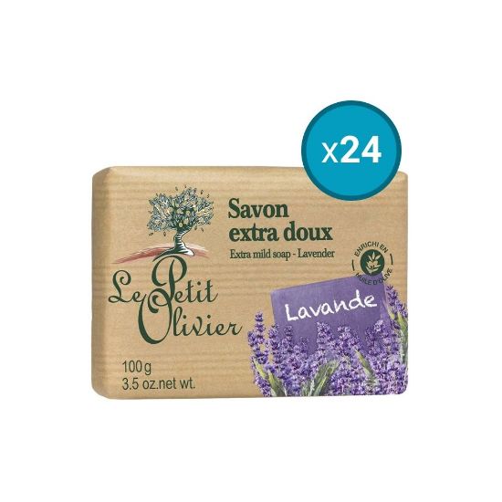 Image de 24x Savon Extra Doux Le Petit Olivier, Lavande , 100g