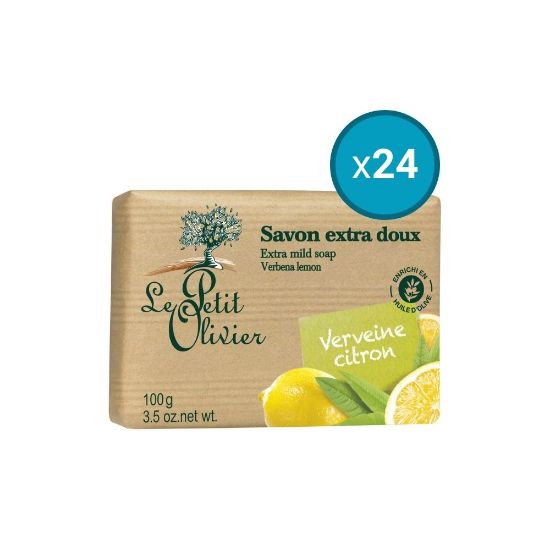 Image de 24x Savon Extra Doux Le Petit Olivier, Verveine Citron , 100g