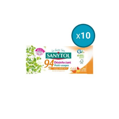 Sanytol Lingettes Multi-Usages Désinfectantes x 72 - Lot de 3