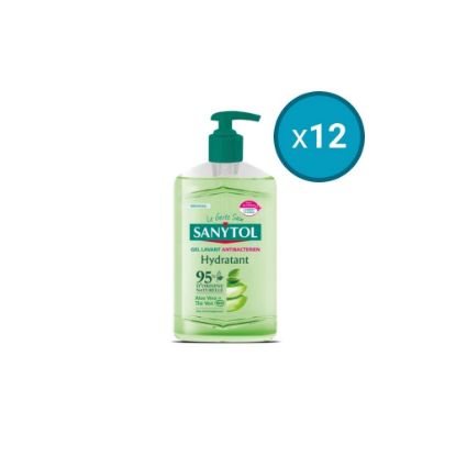 Picture of 12x Savon antibactérien hydratant - aloe vera & thé vert bio Sanytol - Flacon 250 ml