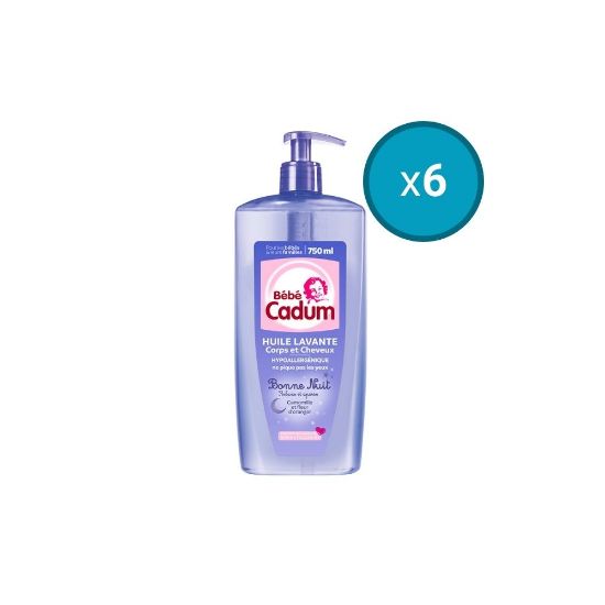 Picture of 6x Huile Lavante Apaisante Bonne Nuit Cadum, 750mL