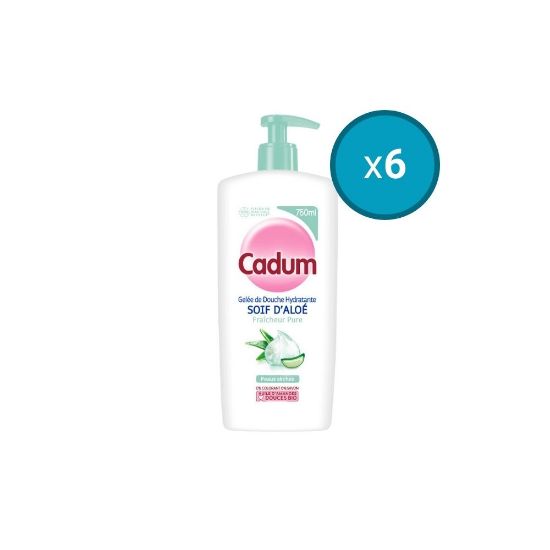 Picture of 6x Gelée de Douche Soif D'Aloé Cadum, 750mL