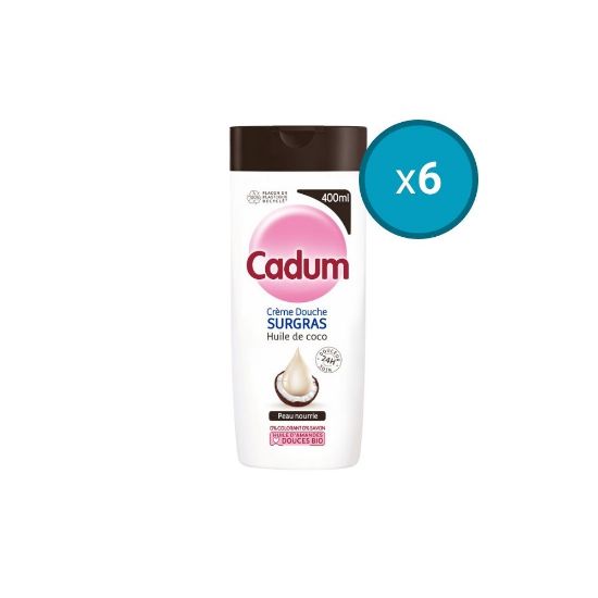 Image de 6x Douche Surgras Coco Cadum, 400mL