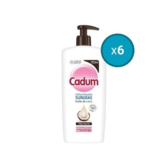Image de 6x Douche Surgras Coco Cadum, 750mL
