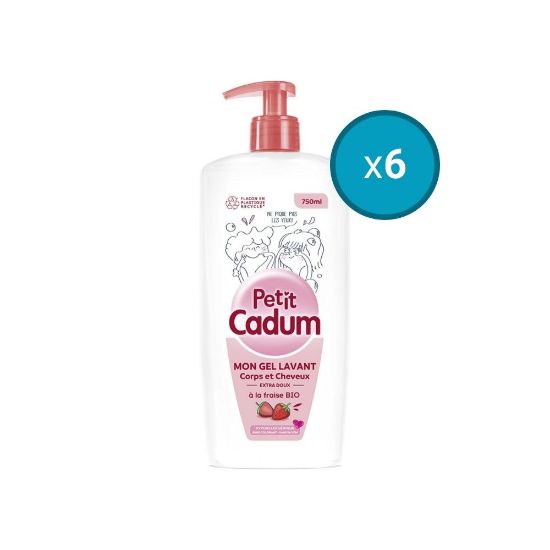 Image de 6x Gel Douche Corps & Cheveux à l'Amande Douce Cadum, 750mL