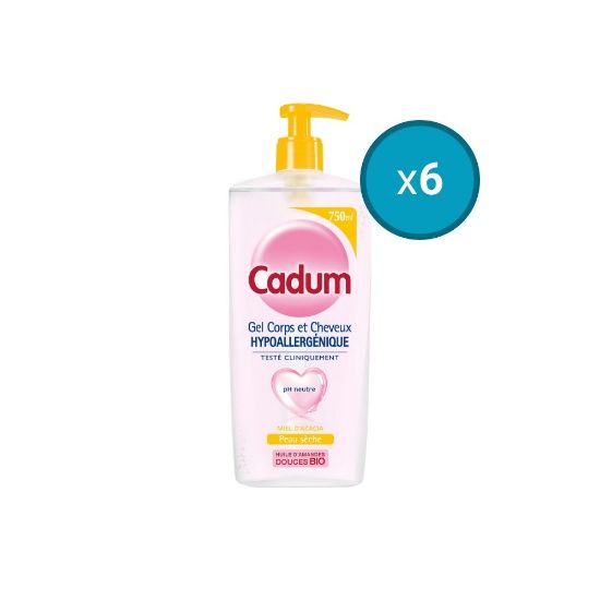 Picture of 6x Gel Corps & Cheveux Hypoallergénique Miel Cadum, 750mL
