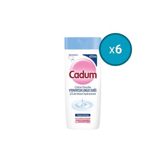 Image de 6x Crème Douche Hydratation Longue Durée Cadum, 400mL