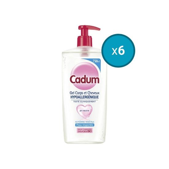 Picture of 6x Gel Corps & Cheveux Hypoallergénique Cadum, 750mL
