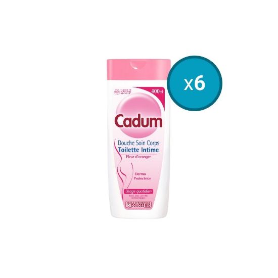 Image de 6x Crème Douche Intime Fleur d'Oranger Cadum, 400mL