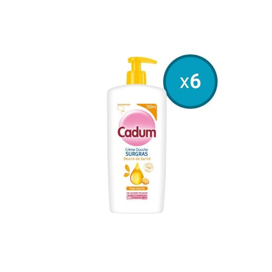 Picture of 6x Douche Surgras Karité Cadum, 750mL