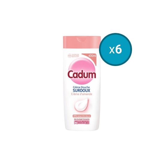 Image de 6x Crème Douche Surdoux Crème d’amande Cadum, 400mL