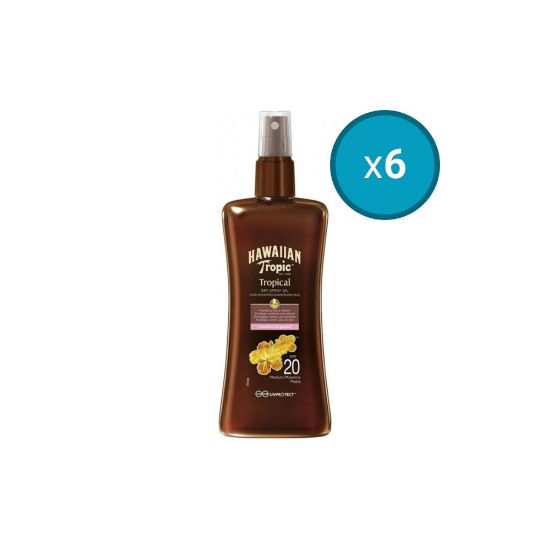 Picture of 6x Spray Huile Sèche Protective SPF20 Hawaiian Tropic, 200mL