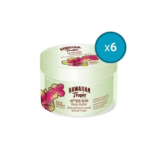 Picture of 6x Beurre corporel après-soleil Exotic Coconut Hawaiian Tropic, 200mL