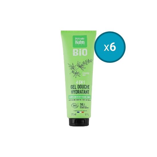 Image de 6x Gel douche Bio 4 en1 Hydratant Chanvre Petrole Hahn, 250mL