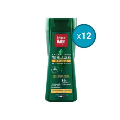 Image de 12x Shampoing anti pelliculaire classique, tous types de cheveux, Petrole Hahn, 250mL