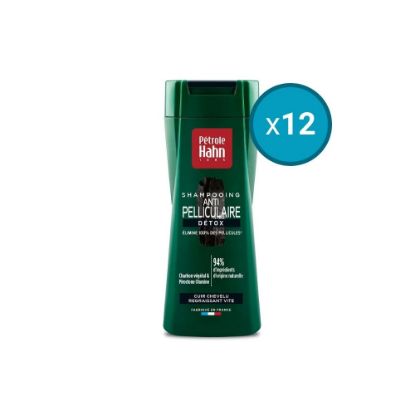 Image de 12x Shampoing anti pelliculaire détox, cuir chevelu regraissant vite, Petrole Hahn, 250mL
