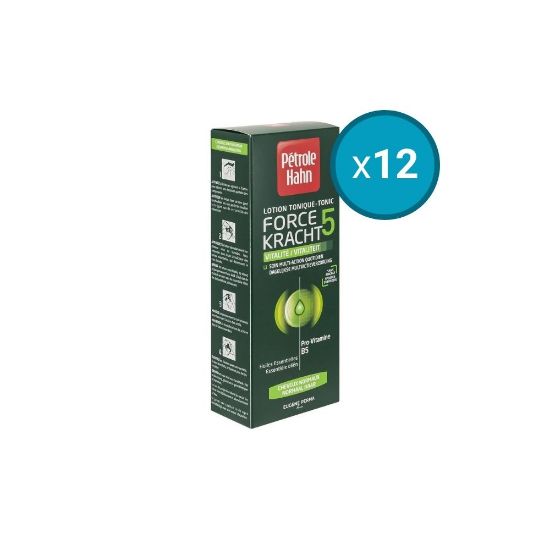 Image de 12x Lotion Tonique Force 5 Vitalité, cheveux normaux, Petrole Hahn, 300mL