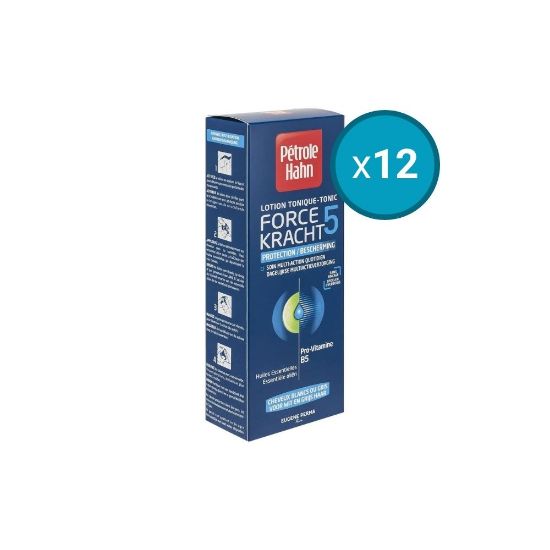 Picture of 12x Lotion Tonique Force 5 Protection, cheveux blancs ou gris, Petrole Hahn, 300mL