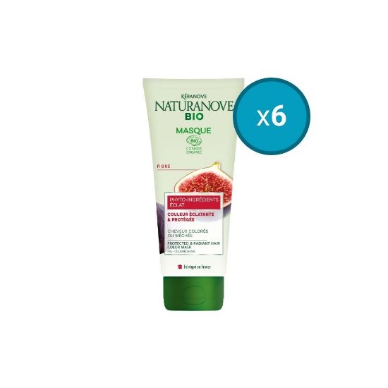 Image de 6x Masque cheveux colorés cerifié Bio Figue, cheveux colorés ou méchés, Nat&Nove Bio, 200mL