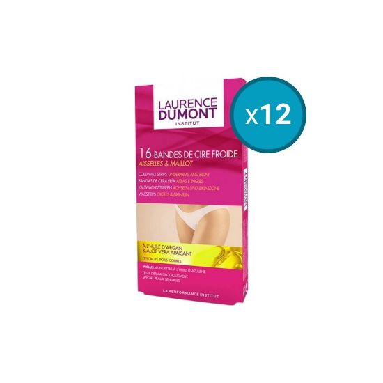 Image de 12x Bandes de Cire Froide Aisselles & Maillot Laurence Dumont Institut, 16 Bandes