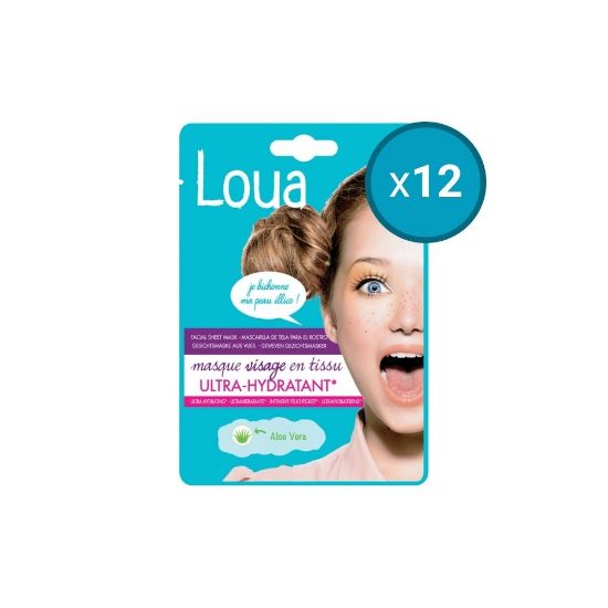 Picture of 12x Masque Visage en Tissu Ultra-Hydratant Loua, 23mL