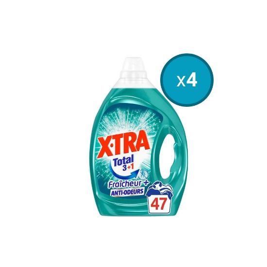 Image de 4x Lessive liquide X-TRA Total Fraicheur+ , 2,115L , 47 lavages