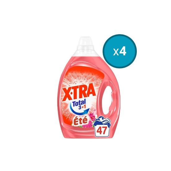 Image de 4x Lessive liquide X-TRA Total Été , 2,115L , 47 lavages