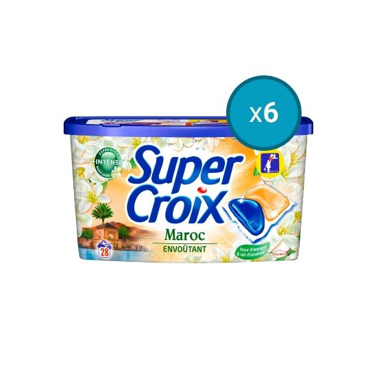 Picture of 6x Lessive capsule Super Croix Maroc Fleur D'Oranger & Lait D'Amande , 28 capsules