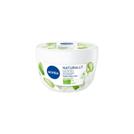 Image de Crème multi-usage visage corps et mains Nivea Naturally Good Aloe Vera, 200mL