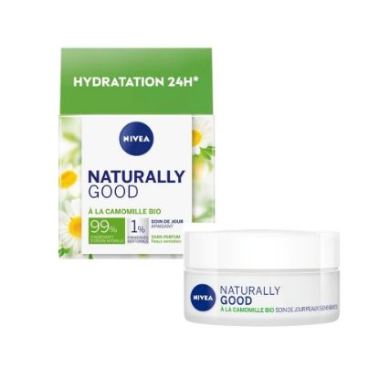 Picture of Crème de jour visage hydratant Nivea NATURALLY GOOD Camomille BIO, 50mL