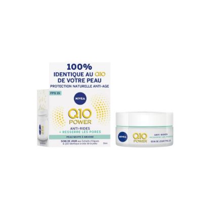 Image de Crème de jour visage anti-âge Nivea Q10 POWER Resserre les pores, 50mL
