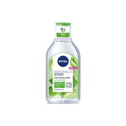 Image de Eau Micellaire Démaquillant Nivea NATURALLY GOOD Aloe Vera Bio, 400mL