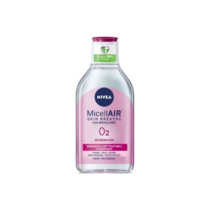 Image de Eau démaquillant micellaire peaux sèches Nivea MicellAIR O2, 400mL